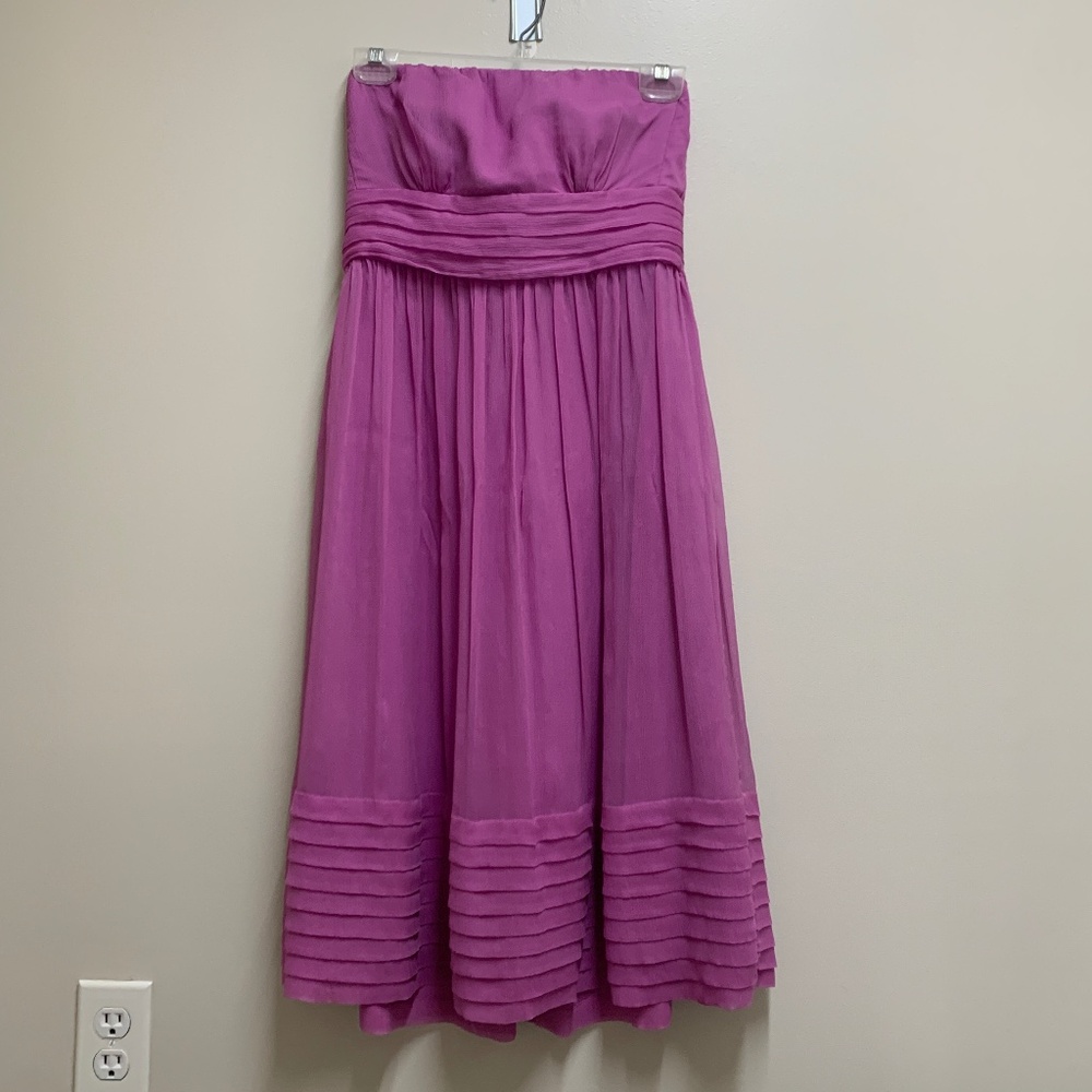 J.Crew Juliet Silk Chiffon Dress in Pink, 10 P